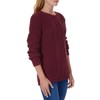 Nautica Women’s Single Cable Knit Tunic Sweater (Burgundy, Small)