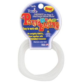 Pepperell Pony Bead Lacing, 2mm, Frosted