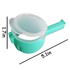 Bag Clip with Pour Food Bag Sealing Clip with Port Snack Chip Bag Plastic Cap Spout Bag Clip with Dump Pour (orange)