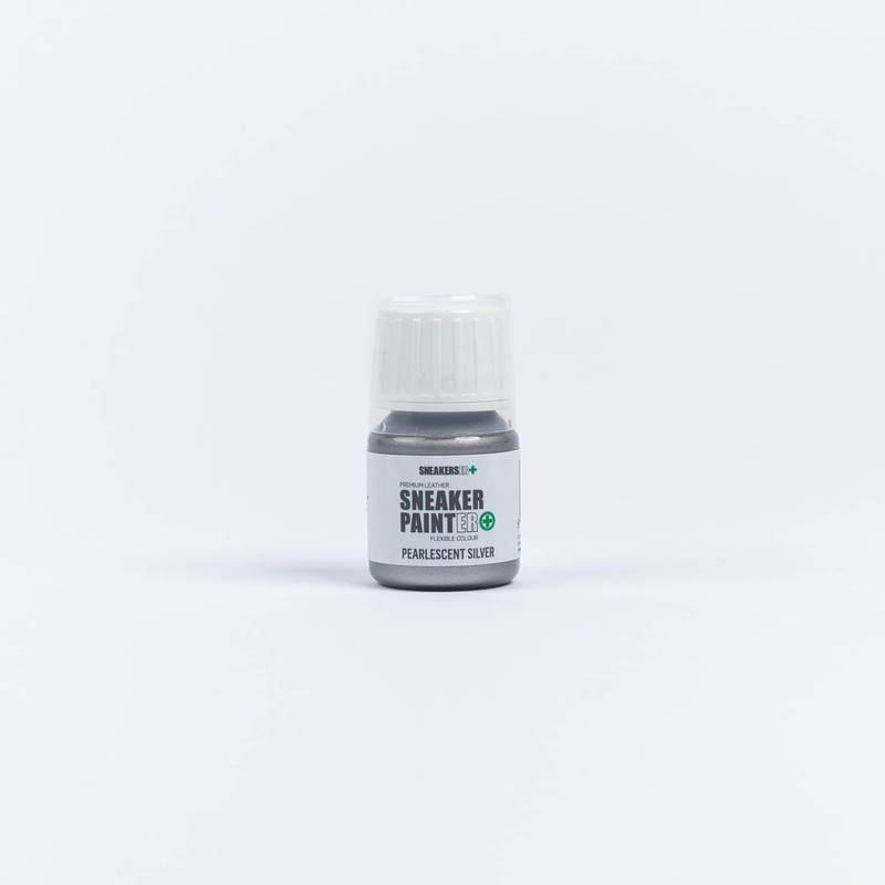 SNEAKERSER Premium Leather Flexible Sneaker Paint, Pearlescent Silver, 30ml