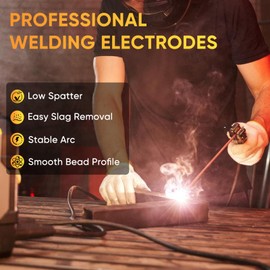Arcomin E6013 3/32" Welding Rods 5LB - Carbon Steel Stick Electrodes for All Positions, Carbon Steel, Easy-Start Arc Welding Rods with Minimal Spatter