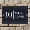 Badgemaster Layered Glass Effect Modern Anthracite Acrylic House Number Sign