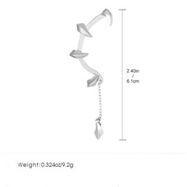 Gold Gothic Devil's Claw Ear Wrap Cuff Earrings for Women Punk Vintage Dragon Cartilage Earrings Hip Hop Ear Clips Biker Party Jewelry