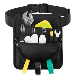 Likesing Tool Belt, Tool Belt Bag with Adjustable Belt, Waterproof, No Tool Bag Belt for Men Women, Craftsman Work Bag, Belt Tool Holder, Black