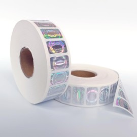 5000PCS Hologram Tamper evident Sticker Genuine Security Label Warranty Void Seal Sticker(1x0.6inch,Silver)