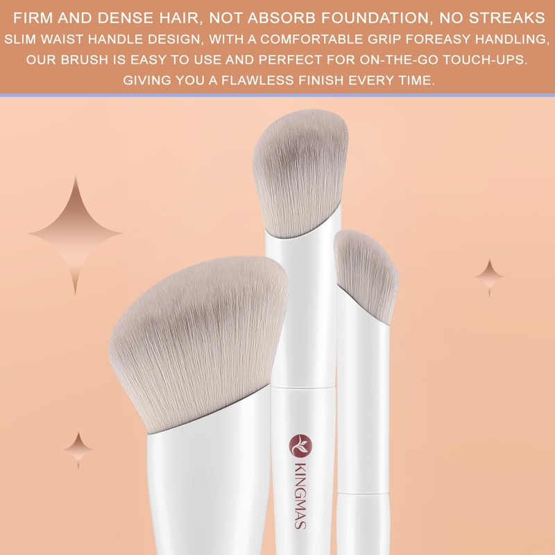 KINGMAS Angled Foundation Brush Concealer Brush, Premium Kabuki Makeup Brush