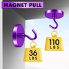 VNDUEEY Heavy Duty Magnetic Hooks, 110 Lbs Strong Magnets with