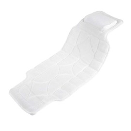 Full Body SPA Bath Pillow Mat with 10 Suction Cups Bathtub Mat for Supporting Head Neck Spine