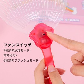 Set of 12 Light Up Fans, Fireworks Pattern, Fireworks Pattern, Illuminating Fan, LED Light Fan, Children's Toys, Transparent Fan, Random Color (1 Set of 12)