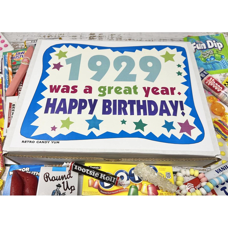 RETRO CANDY YUM ~ 1929 96th Birthday Gift Box of
