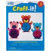 Baker Ross Love Bear Pom Pom Craft Set Made of