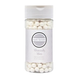 Mystic Sprinkles 6mm Sugar Pearls 4oz Bottles (Whimsically White 6mm Sugar Pearls 3.6oz)