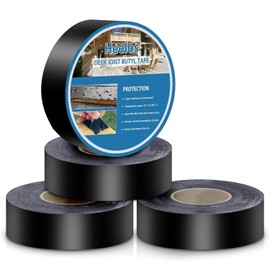 Heelos 4 Pack Joist Tape for Decking 1-5/8"×50', Weather-Resistant Deck Butyl Joist Tape,Waterproof Joists Tape for Flashing Deck Joists and Beams Building Joists