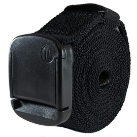 Betta 1.25 Inch Elastic Stretch Belt with Adjustable Buckle, Unisex (Small, Black)