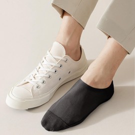 Mens Ankle Socks - Ultra Thin Liner Short Socks - Breathable Mesh Cotton Footwear With Non-Slip Grip, Flat Boat Footwear For Loafer Casual Outing