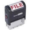 File - ExcelMark Self-Inking Rubber Office Stamp - Red Ink