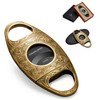CIGARLOONG Cigar Cutter Stainless Steel Bronze Engraved Double Cut Blade