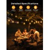 Brightown Outdoor String Lights Patio Lights, 100FT ST38 Shatterproof Dimmable