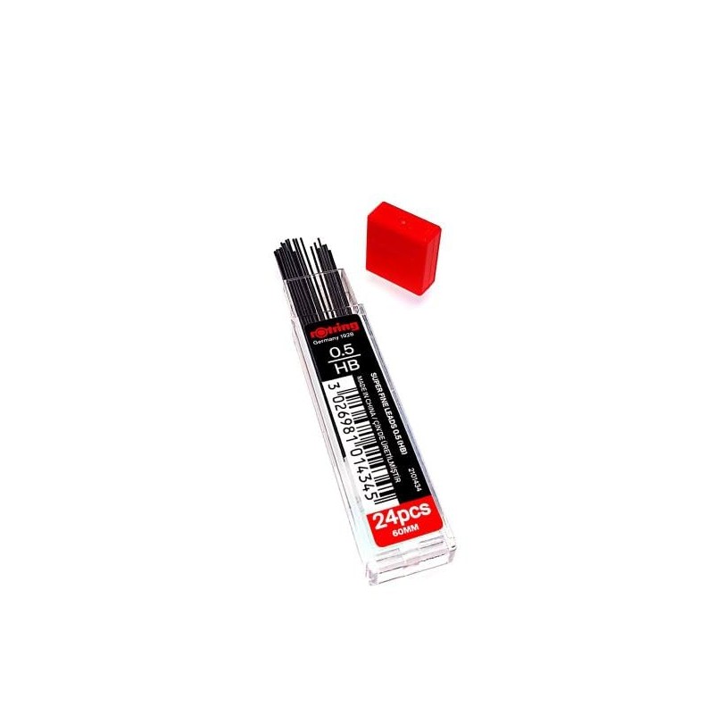 rOtring 0.5mm 2B Super Polymer Pencil Lead - Pack of
