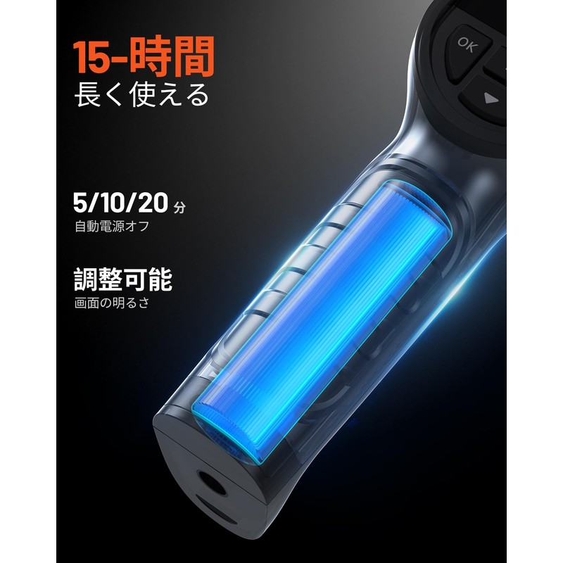 TOPDON TC004 Mini サーモグラフィーカメラ、240 x 240 TISR 解像度、25Hzの画像フレームレート、ハンディタイプ赤外線サーモカメラ、電池寿命 15H、-20°C~450°C測定温度範囲 高/低温アラート