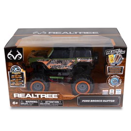 NKOK Realtree: RTR RC - Ford Bronco Raptor - Green-Orange-Camo - 2.4 Ghz High Performance for Donuts & Wheelies, Turbo Boost, Radio Controlled Vehicle