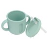 Silicone Sippy Cups Double Handles Lightweight Toddler Training Cup with