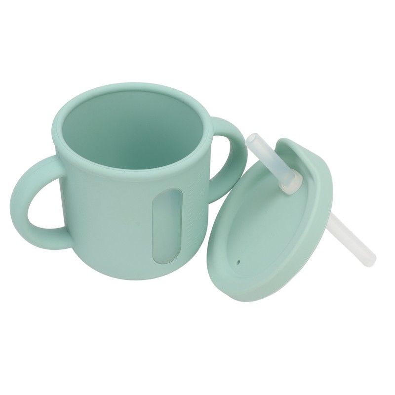 Silicone Sippy Cups Double Handles Lightweight Toddler Training Cup with