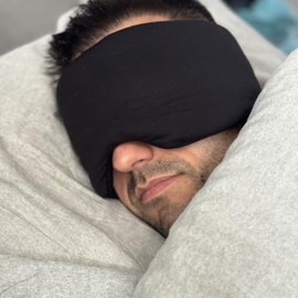 Ayus Wellness Organic Cotton Sleep Mask - Vegan, Light-Blocking, Breathable, Ideal for Improving Sleep Quality