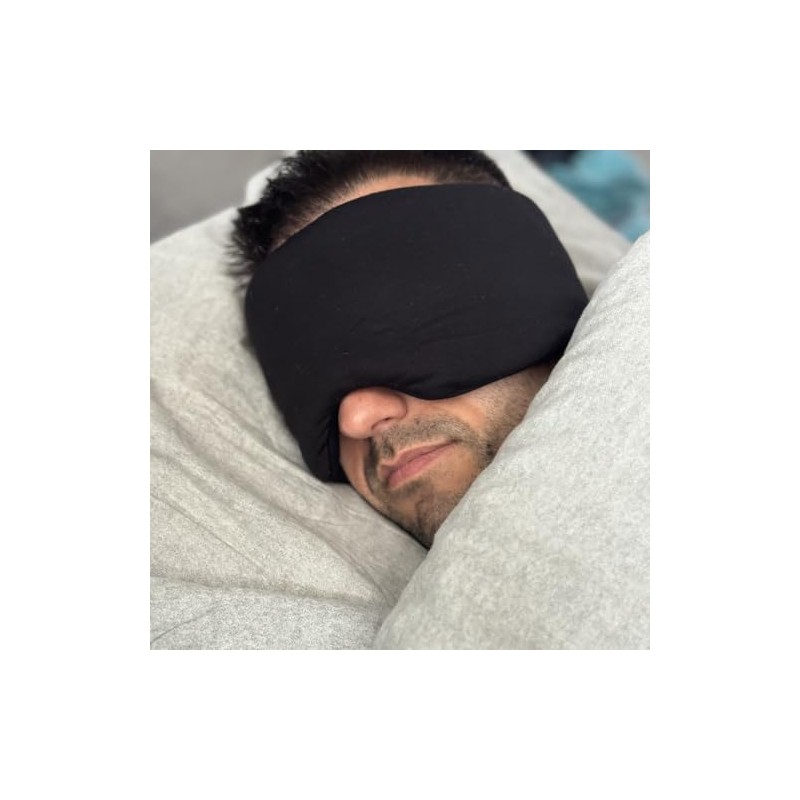 Ayus Wellness Organic Cotton Sleep Mask - Vegan, Light-Blocking, Breathable,