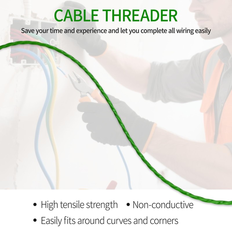 LUMITERRA Cable Pulling Aid 30 m with 3 Guide Springs