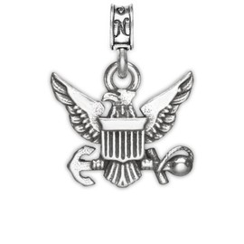 .925 Sterling Silver Charm United States Navy USN Navy Emblem Charm