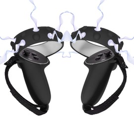 Digicharge Silicone Controller Grip for Oculus Quest 2 Touch Controller Covers Protective Ring Cover for Oculus/Meta Quest 2 VR Handle, Anti-Drop Silicon Protection Sleeve with Adjustable Hand Strap