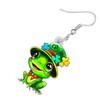 BAMAY Acrylic Cute Green Frog Earrings Dangle St Patrick's Day
