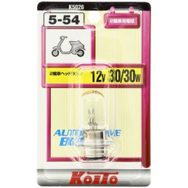 KOITO K5026 Two-wheel Head Bulb, 12 V, 30/30 W (1 Piece), [Part Number]