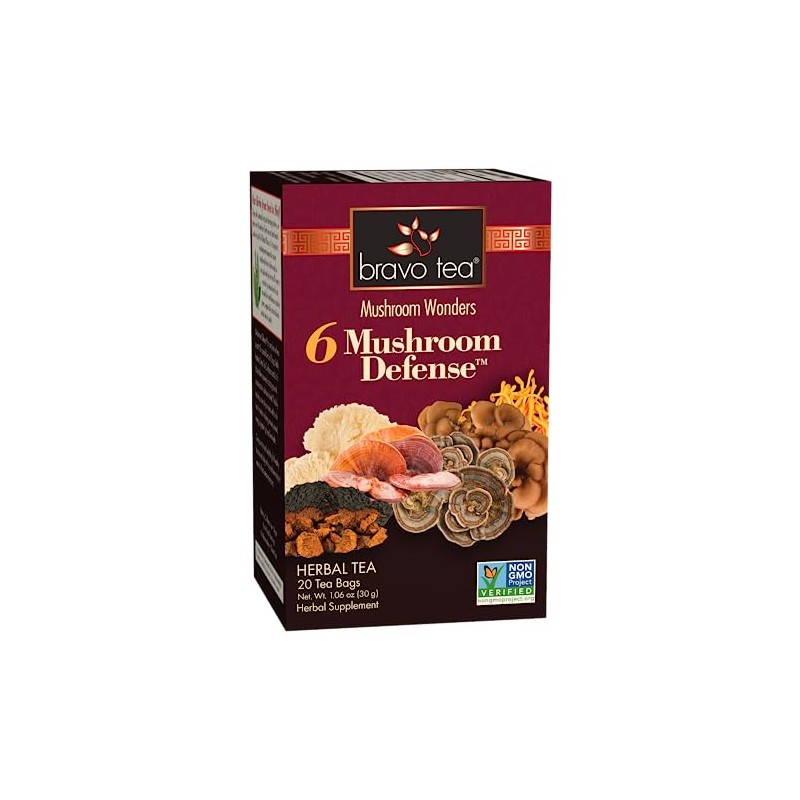 Bravo Tea 6 Mushroom Defense Herbal Tea, Caffeine Free 20