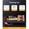 Nihewo 2S Lipo Battery 6500mAh 7.4V RC Battery 90C Hard