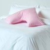 HOMESCAPES Pink Pure Egyptian Cotton V-Shape Pillowcase 200 TC 400