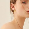 FFWTPY Women's Earrings Stereo Double Hoops Simple 3 Layers Spools