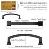 Amerdeco 10 Pack Matte Black 4Inch(102mm) Hole Centers Kitchen Cabinet