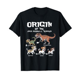 Origin Of Jack Russells Terrier Evolution History Dog Lover T-Shirt