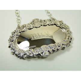 New Sterling Silver Thistle Decanter/Wine Label - Rum - Boxed