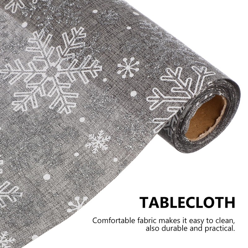 ABOOFAN Snowflake Table Runner Christmas Decorative Tablecloth Xmas Table Runner