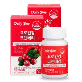 Daily One Urinary Tract Health Cranberry, 60 Tablets, 2 Pieces / 데일리원 요로건강 크랜베리, 60정, 2개