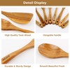 AIUHI Wood Spoons for Cooking, Nonstick Kitchen Utensil Set, Wooden