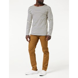 Armor Lux Men's Marinière Héritage T-Shirt, Multicolore 395 Nature/Navire, L