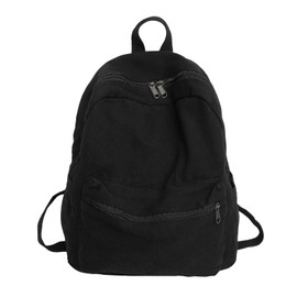 GAXOS Mini Backpack Purse for Women Canvas Cute Small Backpack Purse for Girls Aesthetic Vintage Travel Backpack Black