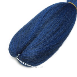 Kinky straight Crochet Vixen Bundles crochet hair 18inch Natural Black Yaki Premium Synthetic Fibers Low temperature Soft Hair for black women Hair Extension (TBLUE, 18 inch)