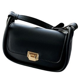 ZEWZI Shoulder Bag Women's Small Handbags PU Leather Shoulder Bag Aesthetic Bags Shoulder Bag Crossbody Bag Handbag Handbag Small for Teenage Girls, Za#black