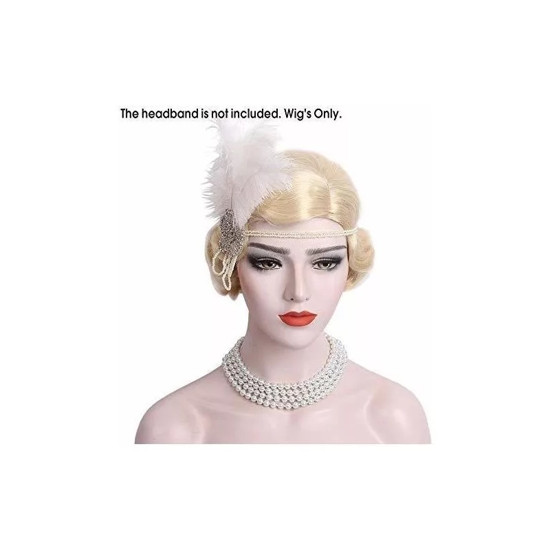 Stfantasy Peluca Rubio Claro Rizado Con Fleco Stfantasy