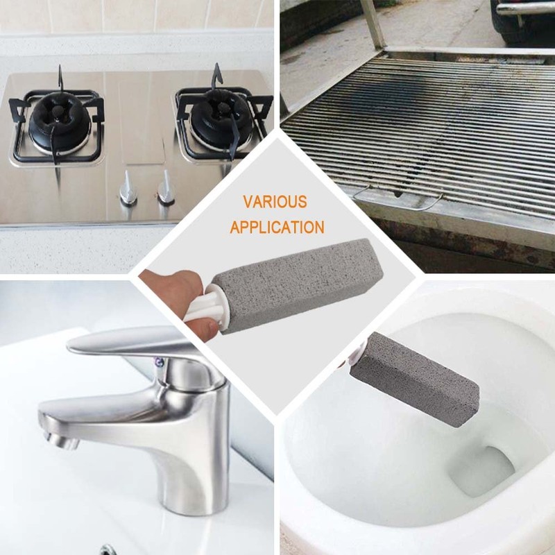 4 Pack Toilet Pumice Stone with Handle, Pumice Stone Toilet